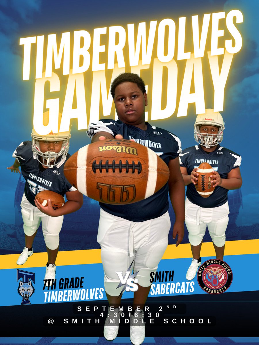 TW_CoachGarza (@truittathletics) on Twitter photo It’s almost time… 🐺🏈
Back-to-back action for the Timberwolves!
Sept 2 – 7th Grade vs Smith Sabercats (4:30 & 6:30) @ Smith MS
Sept 3 – 8th Grade vs Smith Sabercats (4:30 & 6:30) @ Truitt MS
Pack the stands & bring the energy! 💪🔥
#RTP
<a href="/truittcfisd/">Truitt Middle School</a> <a href="/CFISDAthletics/">CFISDAthletics</a> It’s almost time… 🐺🏈
Back-to-back action for the Timberwolves!
Sept 2 – 7th Grade vs Smith Sabercats (4:30 & 6:30) @ Smith MS
Sept 3 – 8th Grade vs Smith Sabercats (4:30 & 6:30) @ Truitt MS
Pack the stands & bring the energy! 💪🔥
#RTP
<a href="/truittcfisd/">Truitt Middle School</a> <a href="/CFISDAthletics/">CFISDAthletics</a>