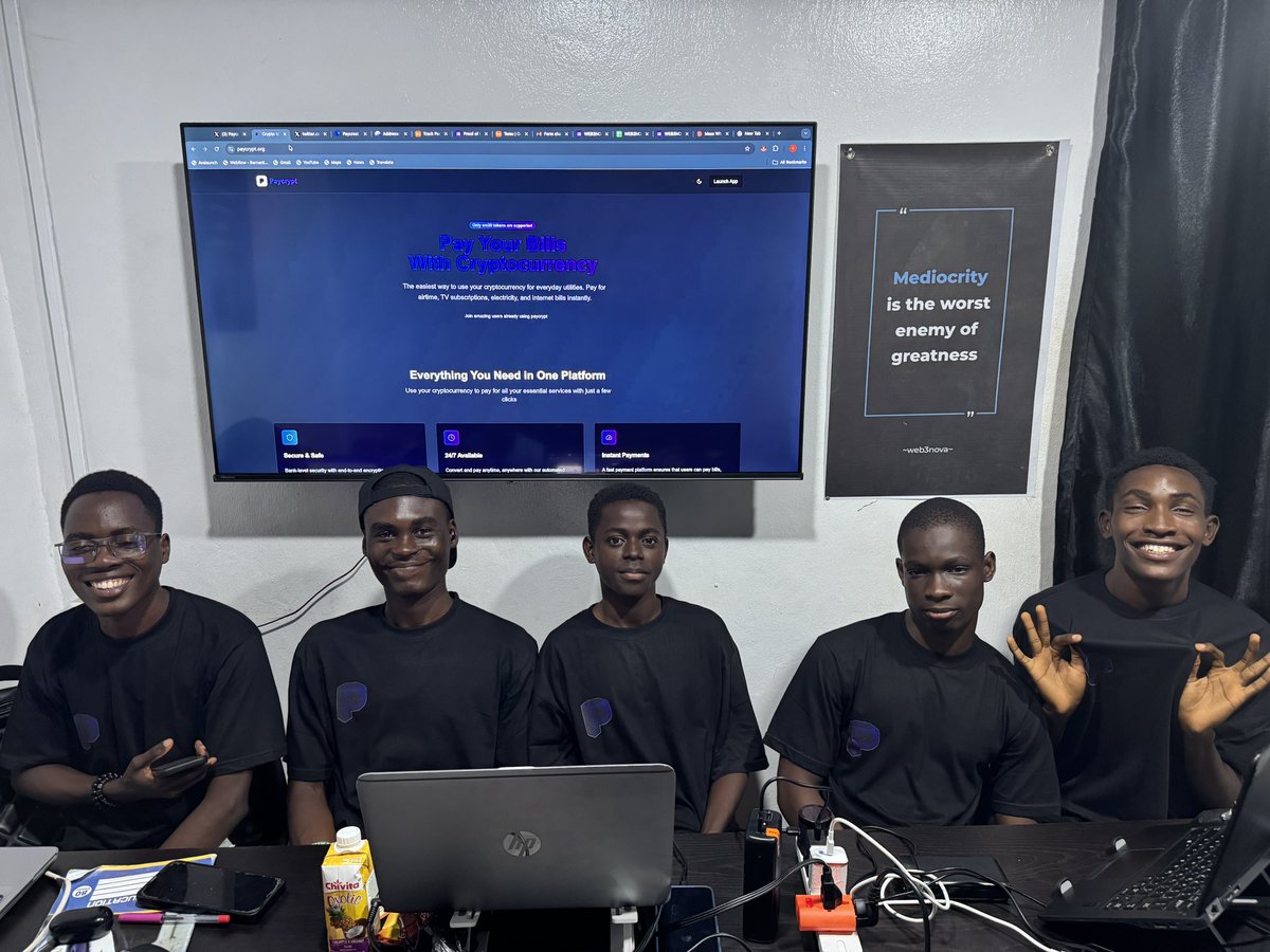From learning how to Build on Blockchain to Becoming Founders of A Big Startup <a href="/paycrypt_org/">Paycrypt</a> 

Founding Team of Paycrypt ⚡️

Pay for all your Utilities with Crypto!