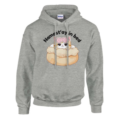 💤 “Namast’ay in Bed” 🐱 Cute kawaii cat hoodie for yogis &amp; cat lovers. Cozy mornings, pastel vibes &amp; playful humor. Perfect gift for lazy days &amp; yoga fans. 👉 etsy.me/3HMeB0W #Namastay #KawaiiCat #YogaHoodie #CozyHoodie