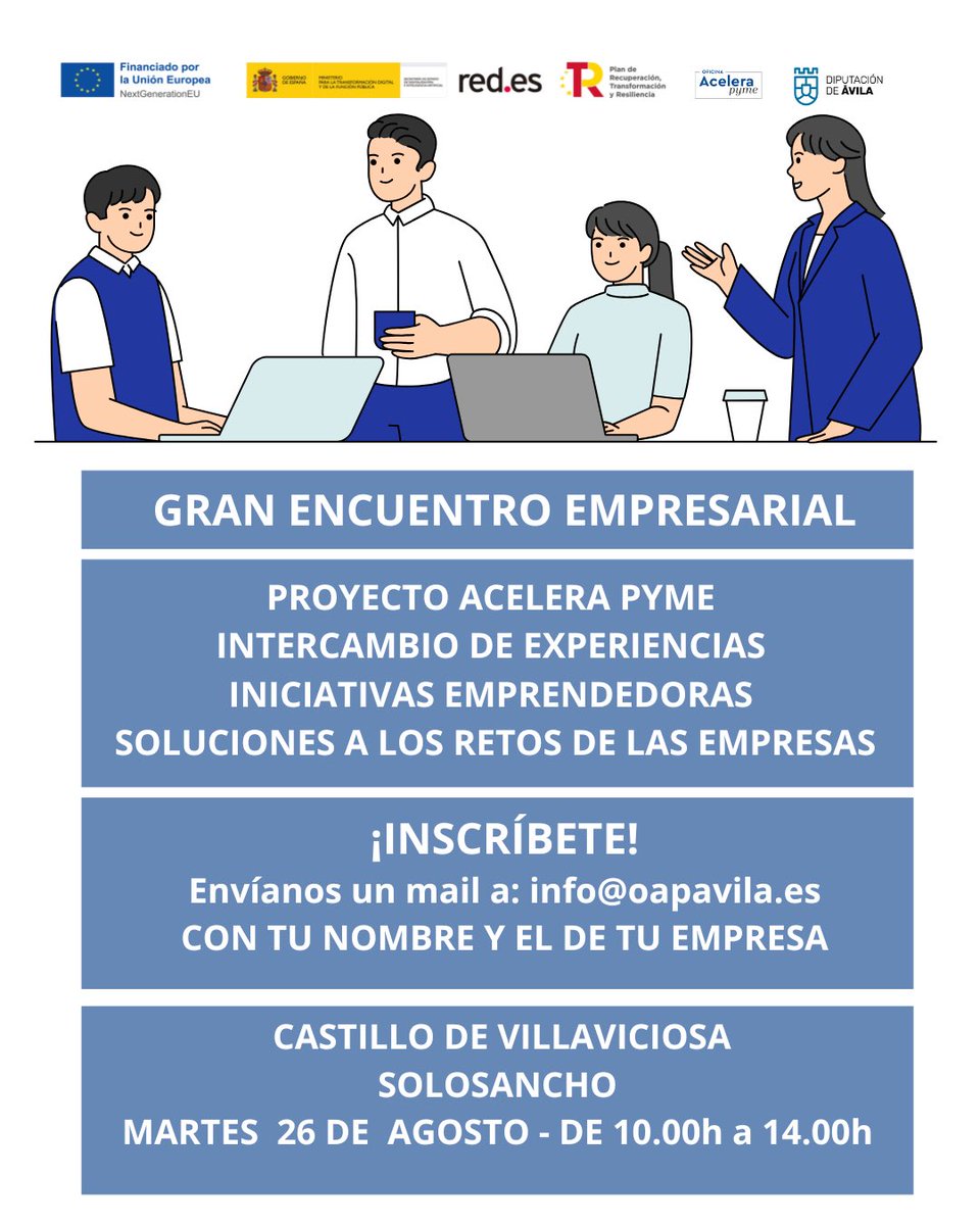 Acelerapyme_AV's tweet photo. #HaciendoProvincia #diputaciondeavila #OficinasAcelerapyme #plandedigitalizaciondepymes #Acelerapyme #NextGenerationEU #PlandeRecuperacion #EspañaDigital2026 #Plandedigitalizaciondepymes #acelerapyme #transformaciondigital @redpuntoes @planderecuperacion https://t.co/smsmagXjWT