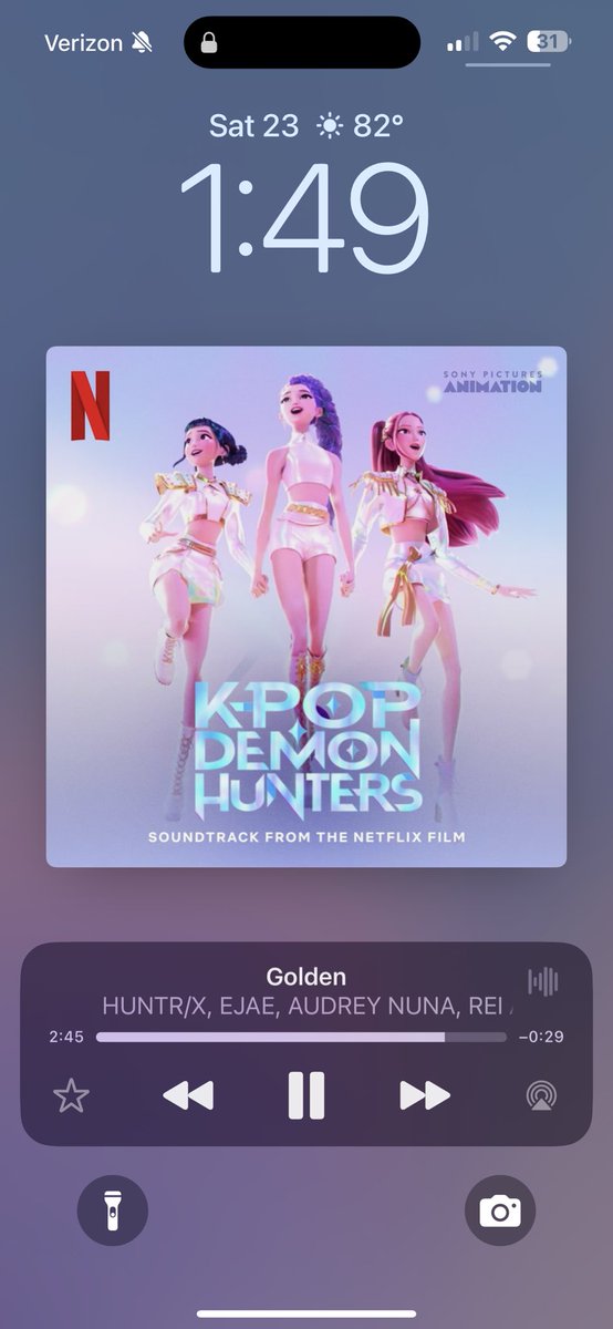 _KJB99's tweet image. Finally watched K-Pop Demon Hunters and I fear this song will be in my head rent free for the next few weeks😂