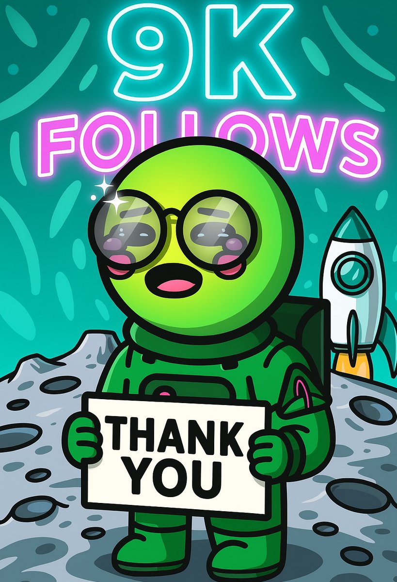9k followers is HUGE! 

What a journey web3 has been

Growing and connecting everyday

Thank you for all the support 💚
