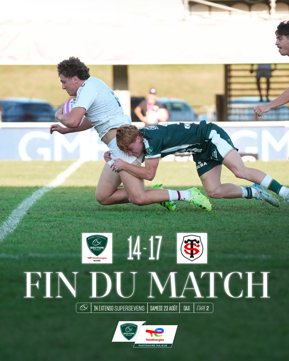Section Paloise Béarn Pyrénées (@sectionpaloise) on Twitter photo 🏉 La 𝘚𝑒𝘤𝑡𝘪𝑜𝘯 𝘗𝑎𝘭𝑜𝘪𝑠𝘦 𝘛𝑜𝘵𝑎𝘭𝐸𝘯𝑒𝘳𝑔𝘪𝑒𝘴 𝘚𝑒𝘷𝑒𝘯𝑠 s'incline dans les derniers instants en match de classement.
#SectionSevens #HonhaSection 🏉 La 𝘚𝑒𝘤𝑡𝘪𝑜𝘯 𝘗𝑎𝘭𝑜𝘪𝑠𝘦 𝘛𝑜𝘵𝑎𝘭𝐸𝘯𝑒𝘳𝑔𝘪𝑒𝘴 𝘚𝑒𝘷𝑒𝘯𝑠 s'incline dans les derniers instants en match de classement.
#SectionSevens #HonhaSection