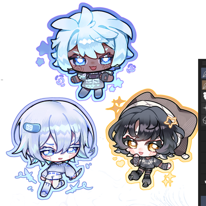 cooking chibikawas, so I will need examples, if you want you can share your ref Oc, I will choose only 2😊✨