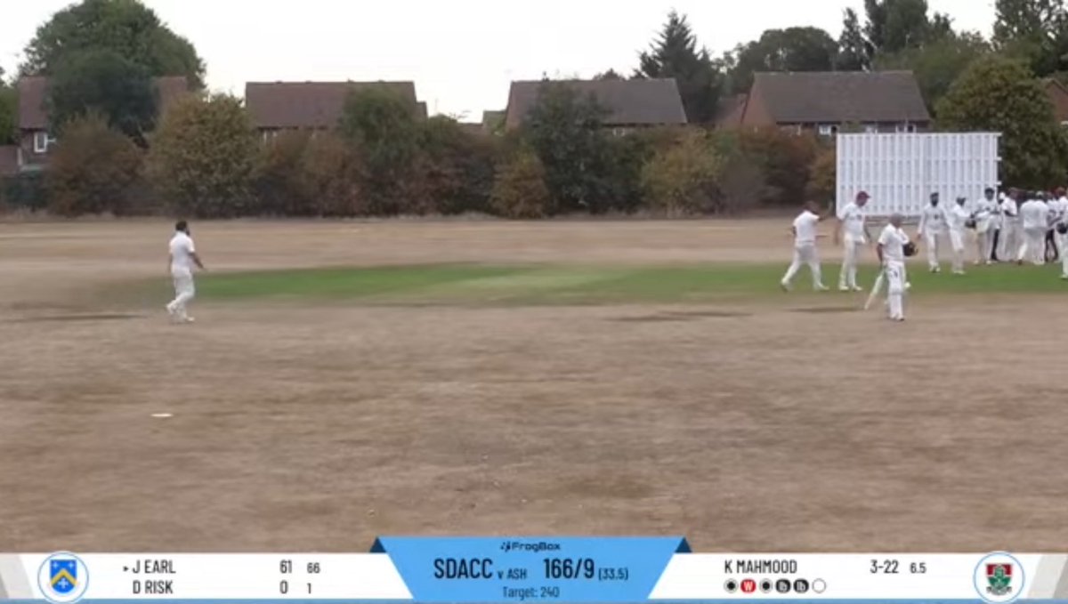 Double bad news as Old Hamptonians 1s knock off the remainder of the runs with no further loss…

…and the 2s lose their last two wickets in the same over and fall to defeat.

Jase Earl last out for a season’s best 61 and Stoke now need one more positive result than Ashford.