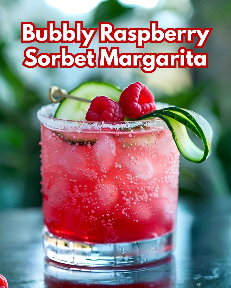 A margarita with raspberry sorbet? Yep, it works!😍
Recipe here: mybartender.com/recipe/bubbly-…