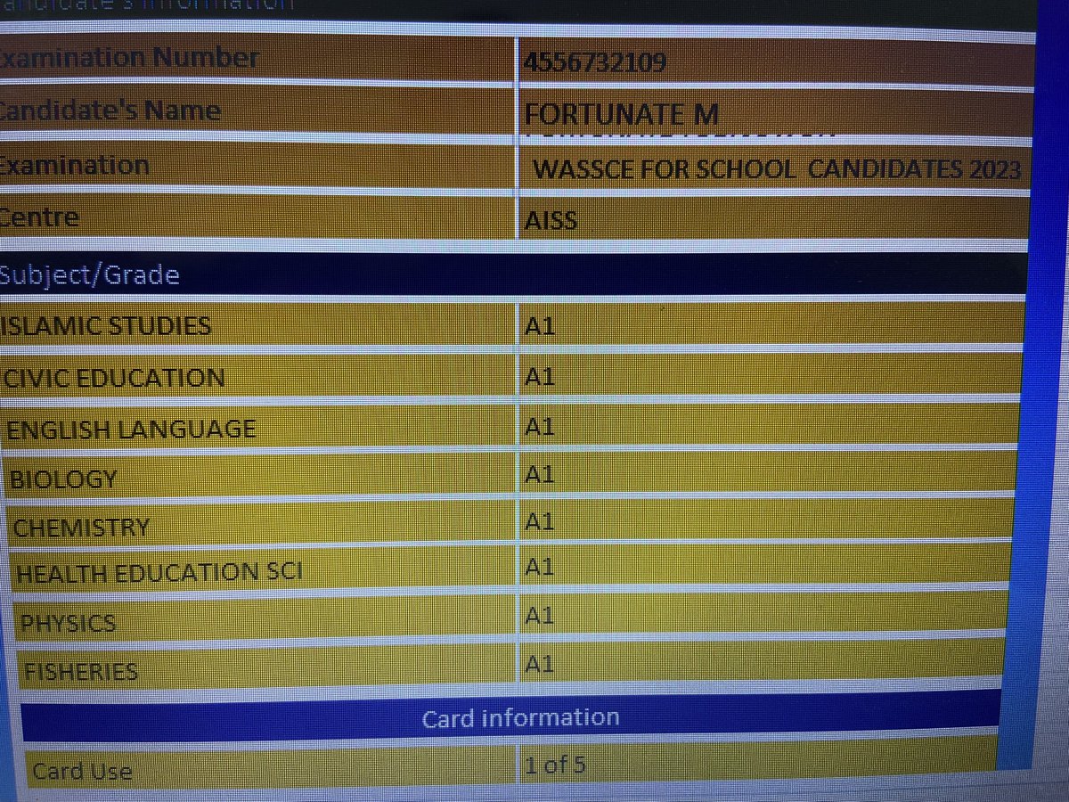 So for this country nah only me don get A1 in all my subjects in WAEC😂😭😂😭