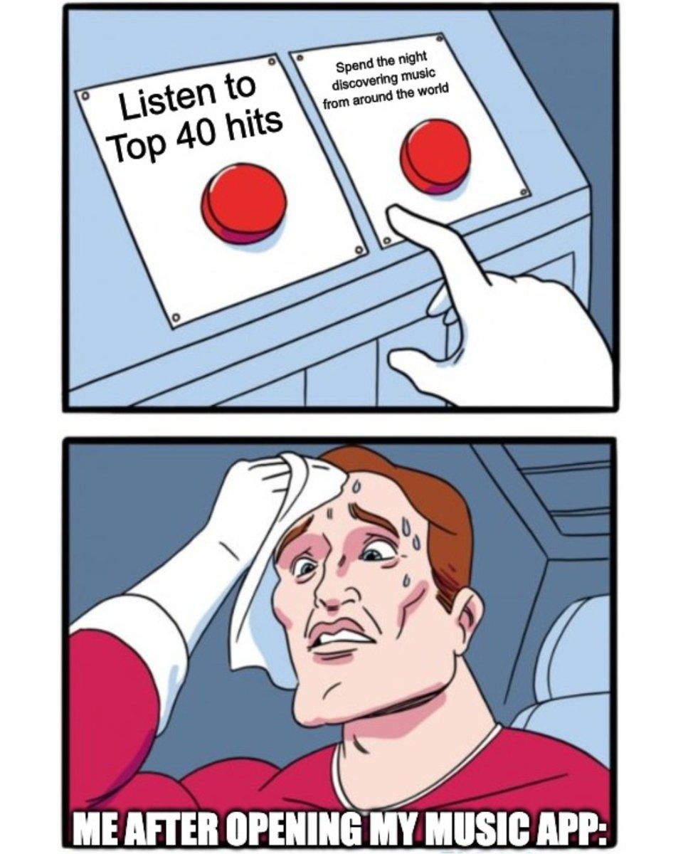 When you open your music app… do you stick to the Top 40 🎧 or end up on a global music adventure 🌍 ?⁠
I think you know my choice… what’s yours? 👇⁠
⁠
#worldmusic #globalmusic #musicfromaroundtheworld #internationalmusic #culturalmusic #meme #musicmeme #memepost
