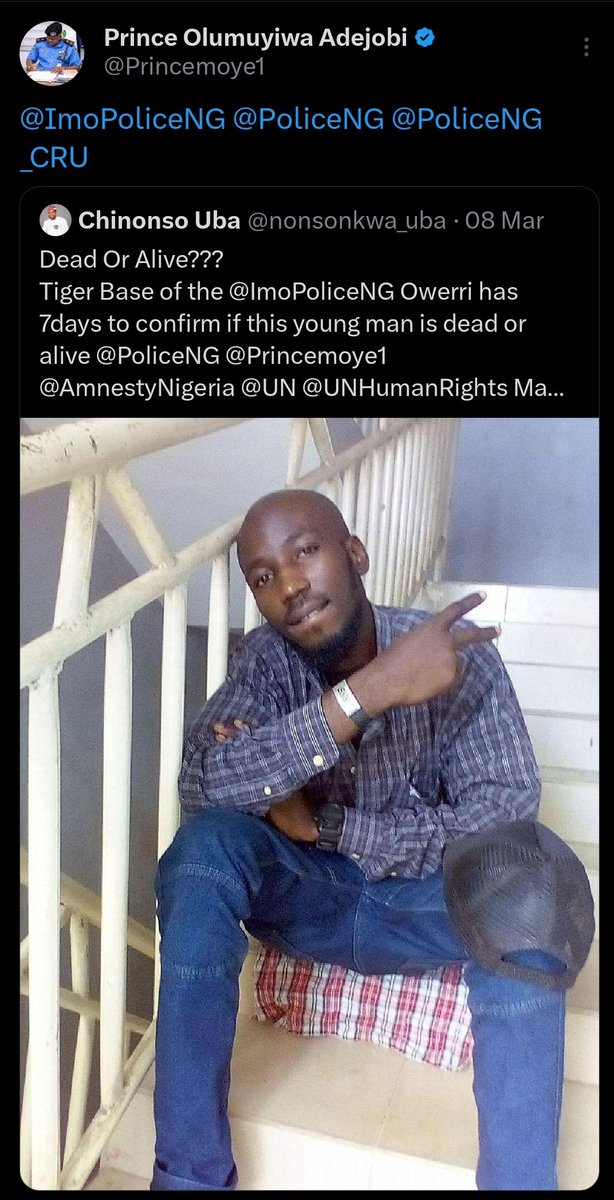 The Imo State Police Command has earlier addressed the subject publication and provided clarifications in a press release dated 9th March, 2025, issued by the Command’s Public Relations Officer.

x.com/chekwube_henry…