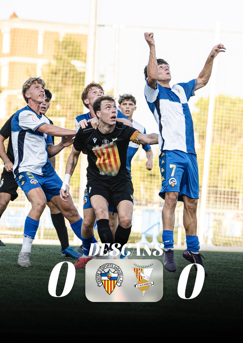 ⏱️ 45’ 

🔒 Empat 0️⃣-0️⃣ al descans. 

Igualtat al marcador, amb el Sabadell dominant la possessió durant la primera meitat.

#VaParetsVa #TotalBlanc