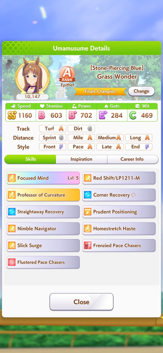 Well my first ever A Rank title goes to

GRASS WONDERRR OUT OF NOWHEREEEE