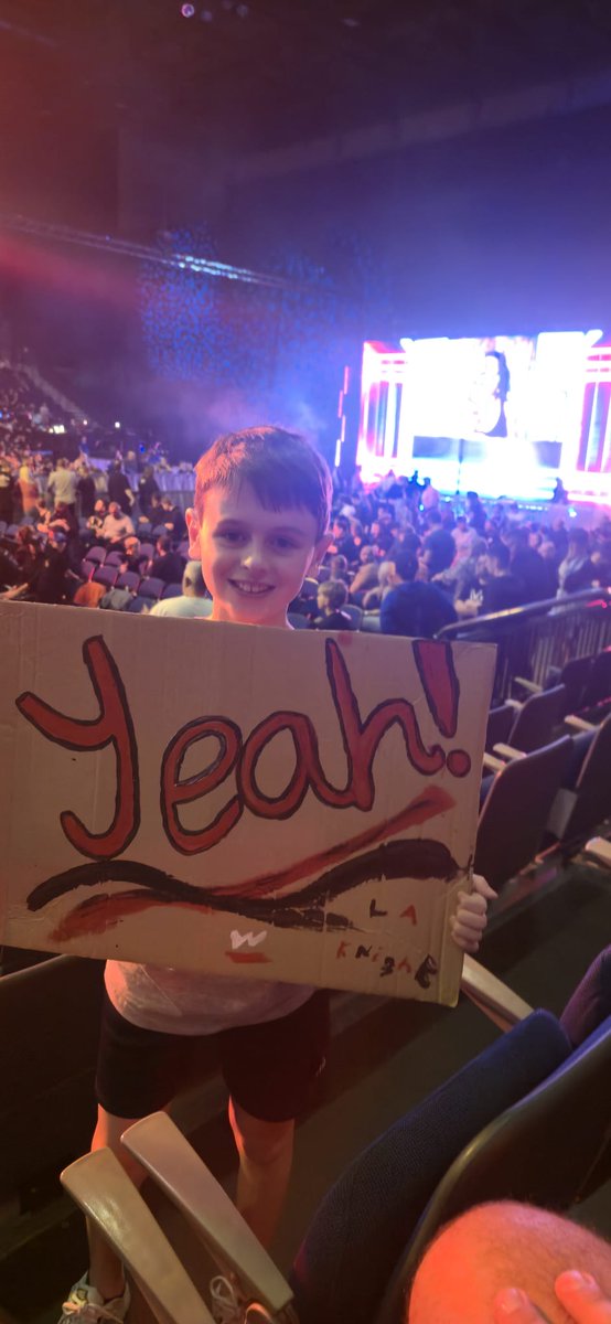 Archie ready for the show #WWELiverpool <a href="/LAKnightWWE/">big blood</a>