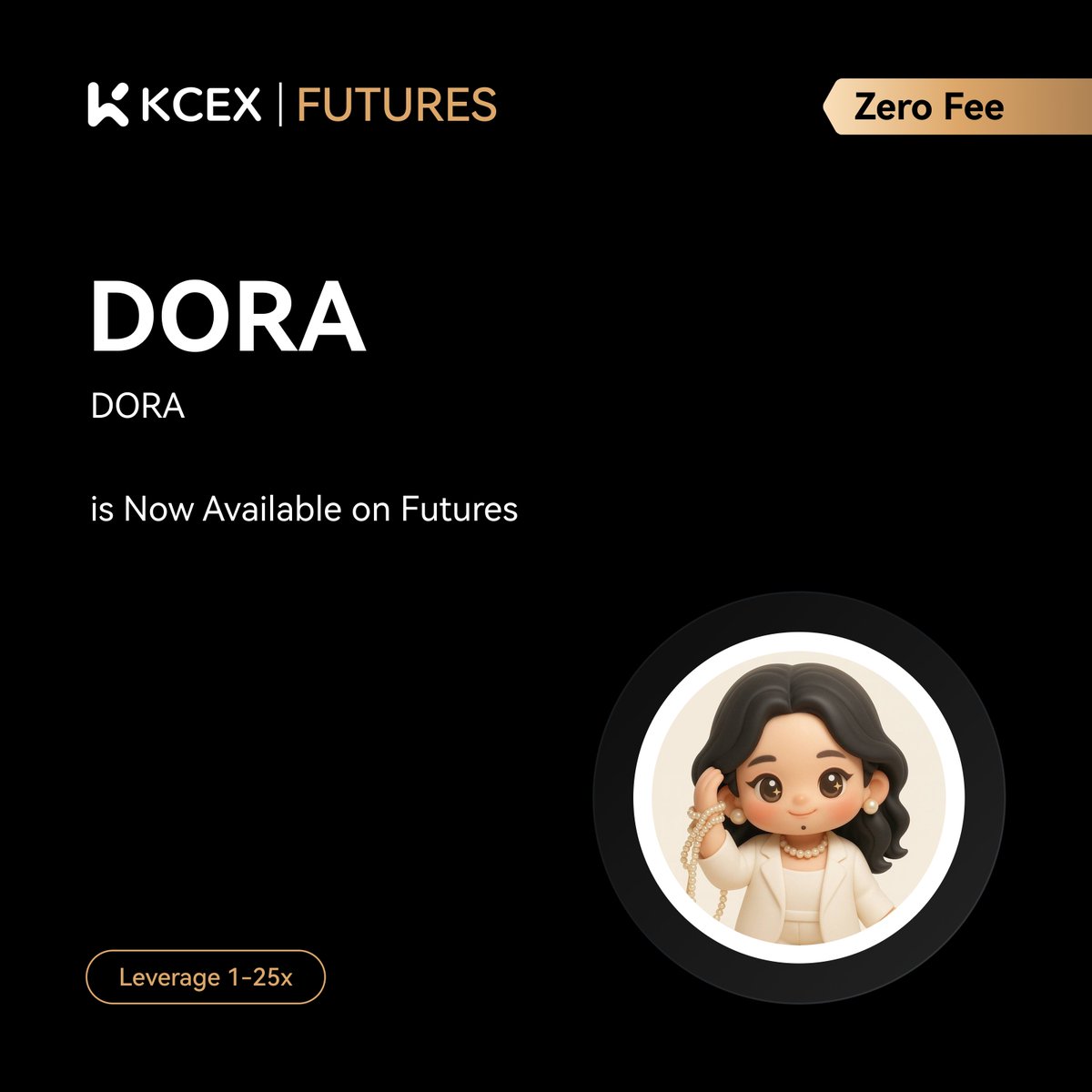 #KCEX has listed $DORA perpetual futures! 🚀

🔹 Start futures trading today! 👉 kcex.com/futures/exchan…