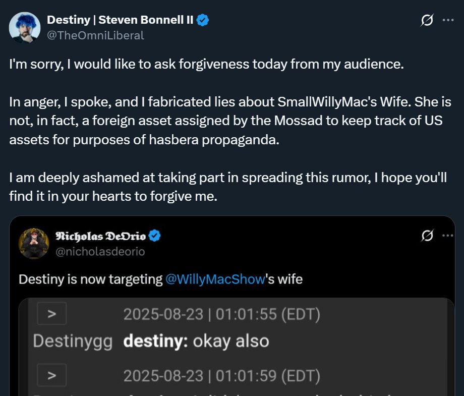 Now that I have your attention, why did you tell WillyMacShow you had to store archives of alleged CSAM material for you court case and then lie to your audience on stream about it?