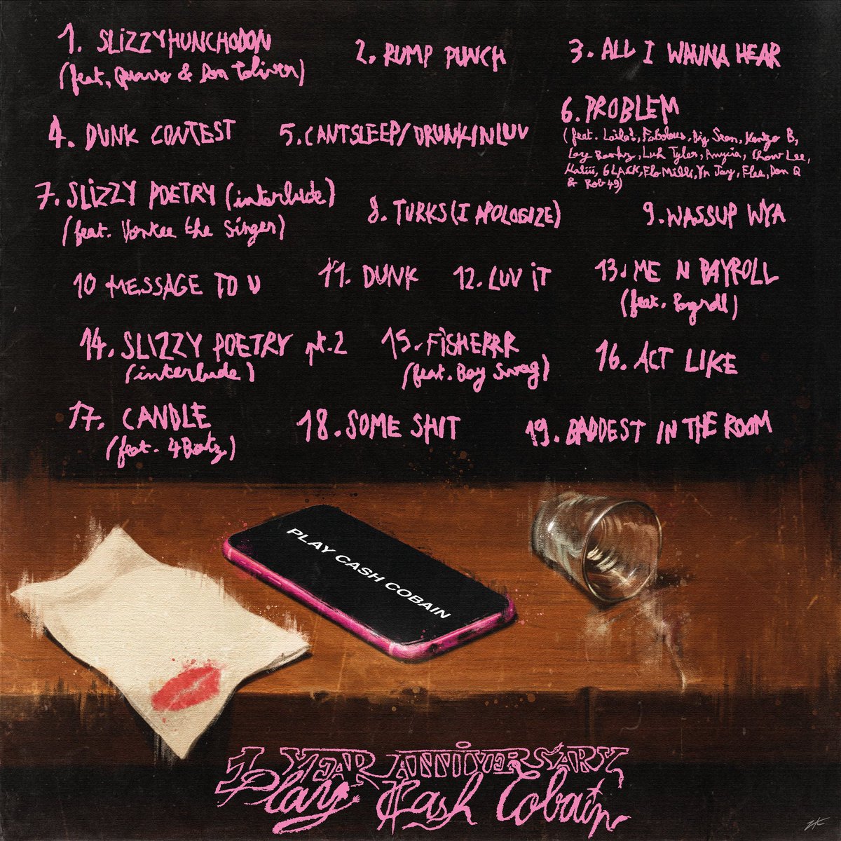 One year ago today, Cash Cobain dropped his debut studio album, 'PLAY CASH COBAIN' 📲

▫️ Cover art by Drake 
▫️ Features include Quavo, Don Toliver, Bay Swag, 6lack, Rob49, Anycia, Big Sean + more 

Favorite tracks on the album?