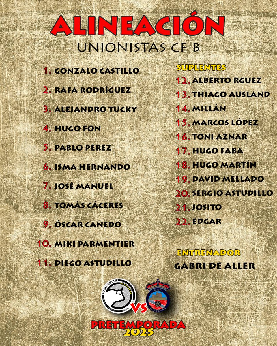 📋 <a href="/UnionistasCF/">Unionistas de Salamanca CF</a> B 🆚 <a href="/Tureganocf/">TuréganoCF</a> | Amistoso

📅 Sábado 23 de Agosto
🏟️ Anexo Reina Sofía 
⏱️ 20:10 horas

<a href="/UnionistasCF/">Unionistas de Salamanca CF</a> B
🆚
<a href="/Tureganocf/">TuréganoCF</a>

#UnionistasBTuregano
#ConstruyendoUSCF🏗️