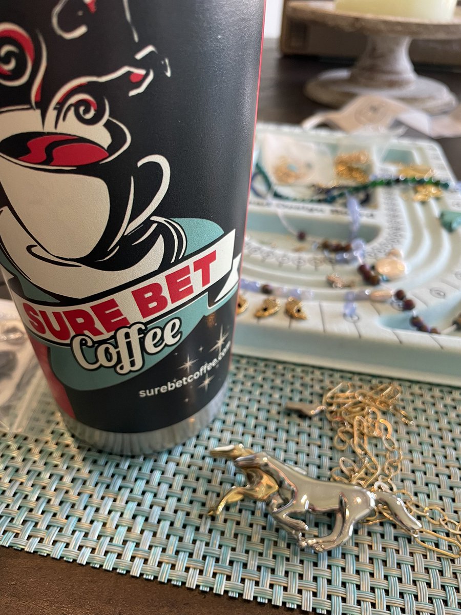 Sure Bet Coffee (@surebetcoffee) on Twitter photo Happy Travers Day! <a href="/TheNYRA/">NYRA (🎪)</a> <a href="/PastTheWire/">PastTheWire.com</a> <a href="/OfOaklawn/">The_Wolf_Of_Oaklawn</a> this Betty is watching racing with a #surebetcoffee and #jewelry ! Good luck to ALL! 🍀🐎❤️💋⚡️ Happy Travers Day! <a href="/TheNYRA/">NYRA (🎪)</a> <a href="/PastTheWire/">PastTheWire.com</a> <a href="/OfOaklawn/">The_Wolf_Of_Oaklawn</a> this Betty is watching racing with a #surebetcoffee and #jewelry ! Good luck to ALL! 🍀🐎❤️💋⚡️