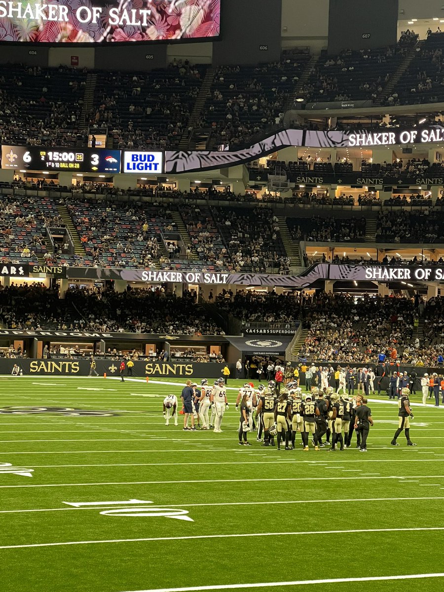 We gave up our tickets but somehow I’m at the game