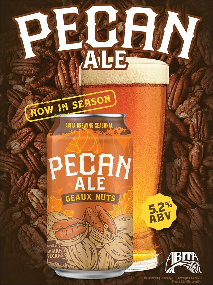 Origlio Beverage (@origliobev) on Twitter photo .<a href="/TheAbitaBeer/">Abita Beer</a> Pecan Ale is made with real Louisiana roasted pecans for a subtle, nutty flavor & aroma. It’s brewed with pale, Munich, biscuit & caramel malts and Willamette hops. The roasted pecans are added in the brewhouse. Crack one open & geaux nuts! .<a href="/TheAbitaBeer/">Abita Beer</a> Pecan Ale is made with real Louisiana roasted pecans for a subtle, nutty flavor & aroma. It’s brewed with pale, Munich, biscuit & caramel malts and Willamette hops. The roasted pecans are added in the brewhouse. Crack one open & geaux nuts!