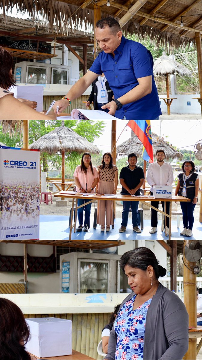 🇪🇨 Movimiento CREO (<a href="/CREOEcuador/">Movimiento CREO Ecuador</a>) lleva a cabo en #Guayas, #Manabí, #ElOro, #Galápagos y #SantaElena sus Elecciones Internas 2025-2029 🗳️

Los adherentes permanentes podrán elegir: (1) Presidente/a, (1) Vicepresidente/a, (2) Vocales Provinciales y (1) Secretario/a por los