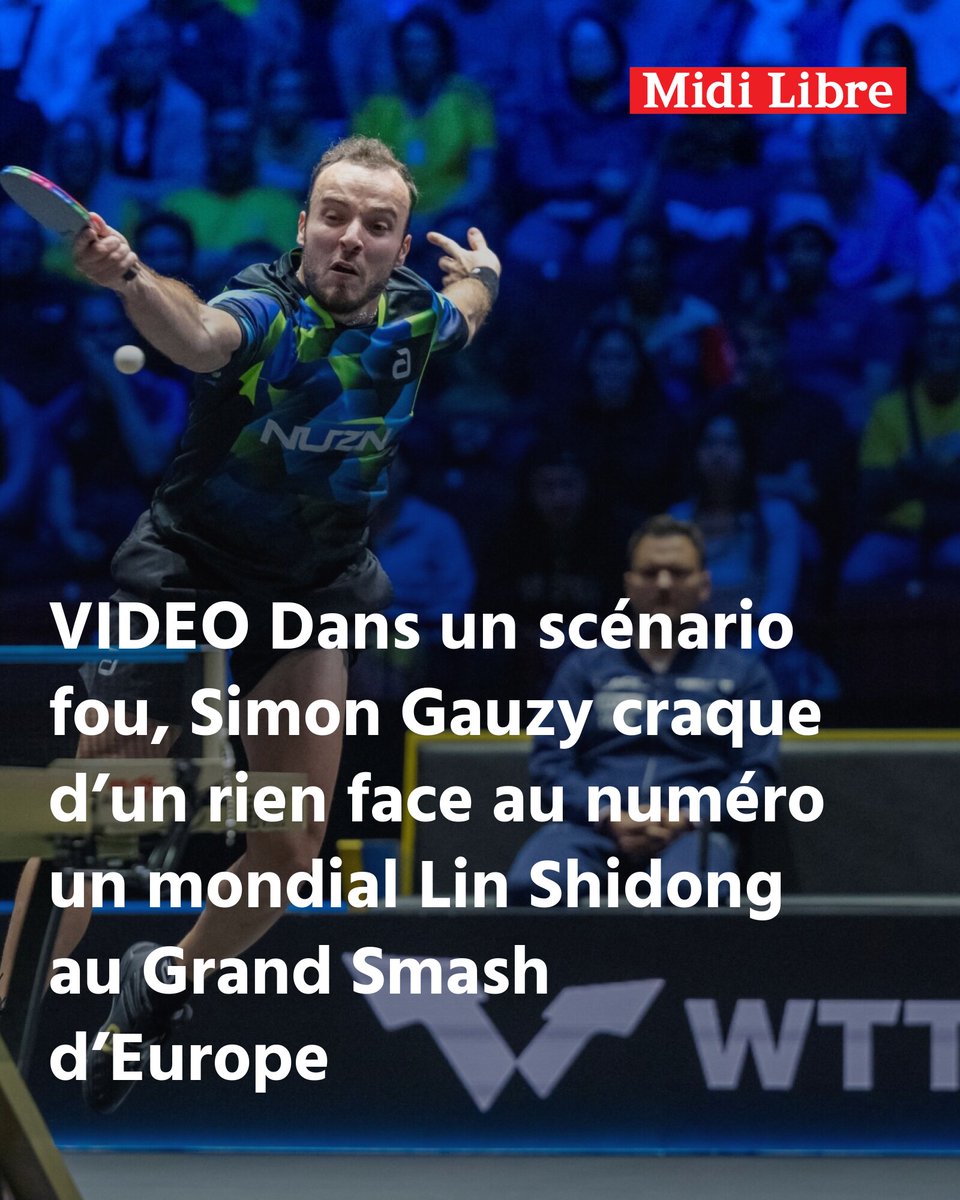 VIDEO Dans un scénario fou, Simon Gauzy craque d’un rien face au numéro un mondial Lin Shidong au Grand Smash d’Europe
➡️ l.midilibre.fr/PhR0