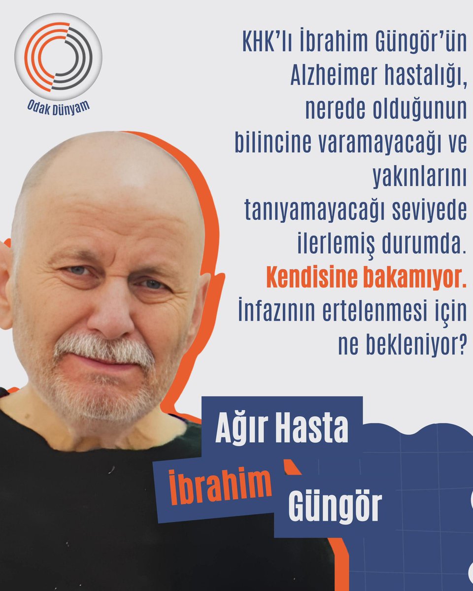 Eksik Dosya (@eksikdosya) on Twitter photo Hafızasını kaybetmiş, ayakta duramayan, kendi adını bile hatırlamayan bir insanı hapiste tutmak, devlet eliyle cinayete teşebbüstür! <a href="/haluklevent/">Haluk Levent ( Ahbap Ekibi )</a>
İbrahimGüngörü ÖlümeTerketme Hafızasını kaybetmiş, ayakta duramayan, kendi adını bile hatırlamayan bir insanı hapiste tutmak, devlet eliyle cinayete teşebbüstür! <a href="/haluklevent/">Haluk Levent ( Ahbap Ekibi )</a>
İbrahimGüngörü ÖlümeTerketme