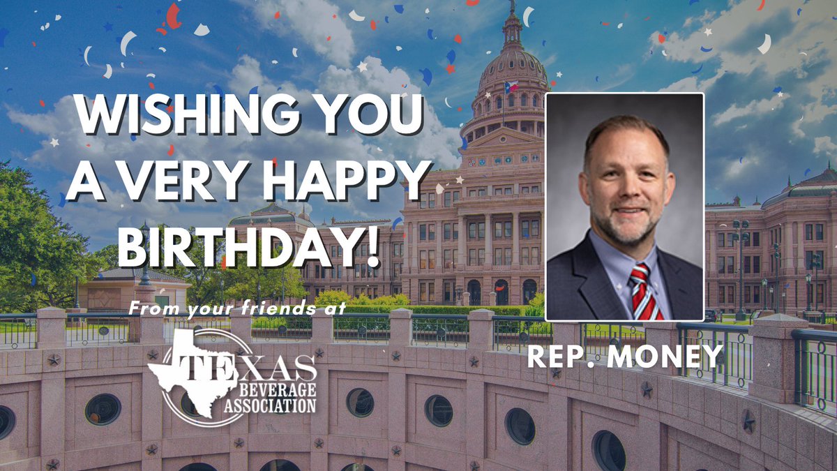 Texas Beverage Assoc (@texbev) on Twitter photo Happy Birthday to <a href="/brentmoney/">Brent Money</a>! Thank you for your dedication to Texas and for representing your community with integrity. Here’s to another great year! #txlege Happy Birthday to <a href="/brentmoney/">Brent Money</a>! Thank you for your dedication to Texas and for representing your community with integrity. Here’s to another great year! #txlege