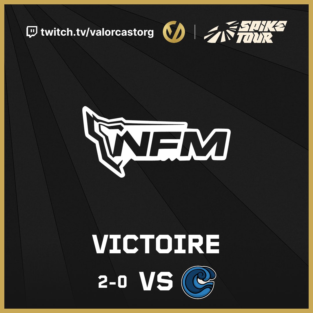 ValorCast (@valor_cast) on Twitter photo ✅Victoire de <a href="/NFM_Esport/">NFM ESPORT</a> 2-0 face à Aquaponey !
Ils retrouveront <a href="/ValiantOfficiel/">Team Valiant</a> Legacy demain à 12h pour un duel décisif : une place aux Up & Down et l’accès direct à la phase 2 du Project Blender. ✅Victoire de <a href="/NFM_Esport/">NFM ESPORT</a> 2-0 face à Aquaponey !
Ils retrouveront <a href="/ValiantOfficiel/">Team Valiant</a> Legacy demain à 12h pour un duel décisif : une place aux Up & Down et l’accès direct à la phase 2 du Project Blender.
