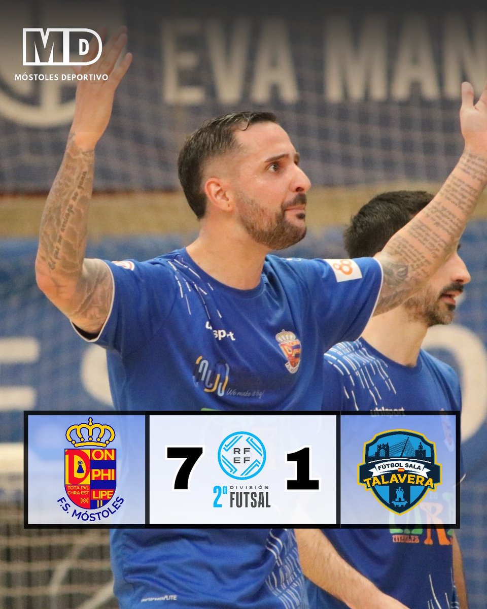 🚨 FINAL I 💙 <a href="/1mostolesfs/">MRB-FS Móstoles</a> 7-1 <a href="/FS_Talavera/">Fútbol Sala Talavera</a>

➡️ El #MRBFSMóstoles se impone a su rival gracias a los goles de:

⚽⚽⚽ Dani Santos
⚽ Palomares
⚽ Carlitos
⚽ Velasco
⚽ Suko

#Móstoles #Talavera #Futsal #FútbolSala #CanteraAzul #Madrid #Fútbol <a href="/AytoMostoles/">Ayuntamiento de Móstoles</a>