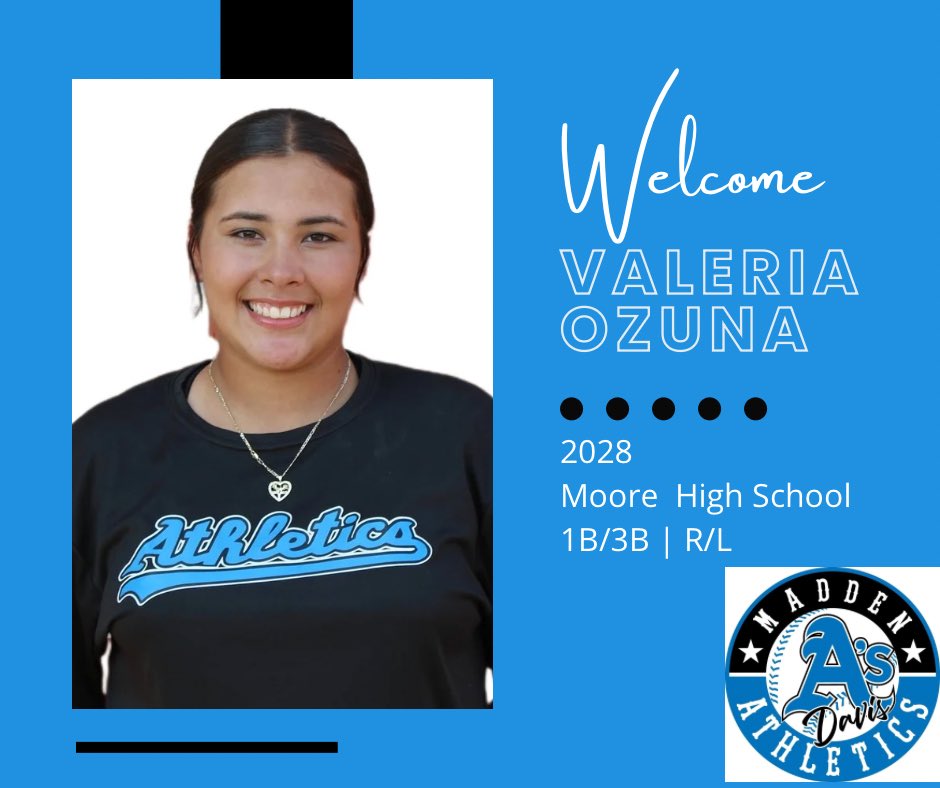 Welcome 2028 Val Ozuna (1B/3B) from Moore High School!! 🎉💙
<a href="/ValOzuna2028/">Valeria Ozuna</a>