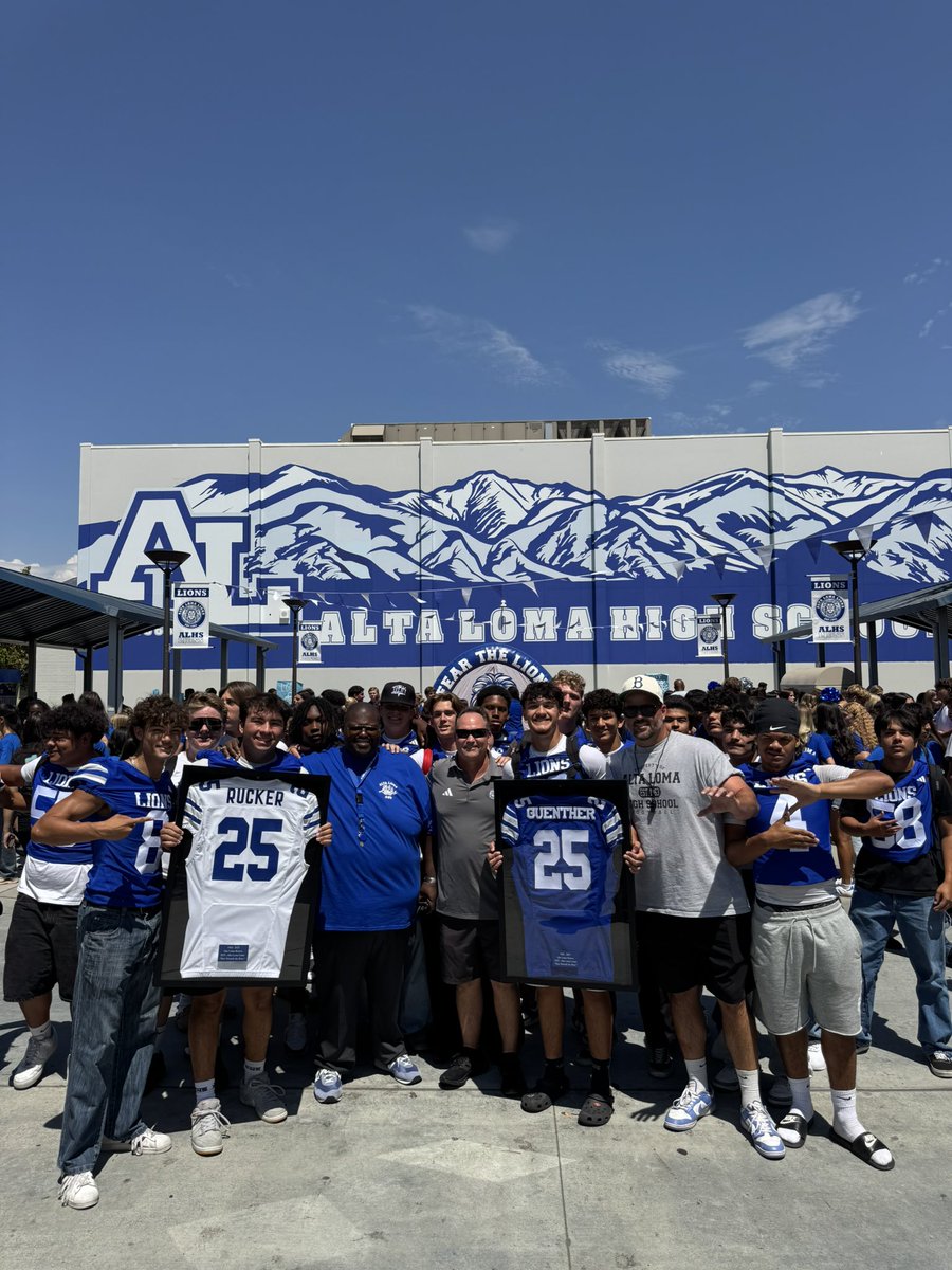 Thank you football for dedicating a jersey to Principal Rucker and I. #Alta Loma Football