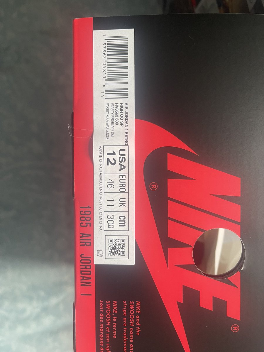 DS,size 12 Union Jordan 1  $280 shipped