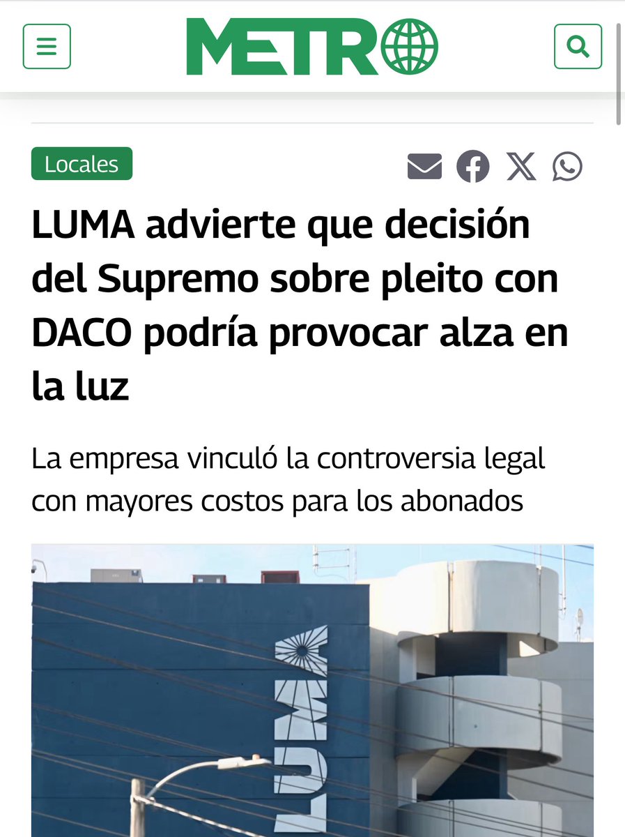 Esto si es muy RELEVADOR

Luma acaba de reconocer que ha dañando y sigue dañando tantos equipos eléctricos por su incapacidad, que si los obliga a pagar los enseres tendría que aumentar la luz para poder pagar
Es que son tantos $ millones es en equipos dañandos?

Pero seguimos en