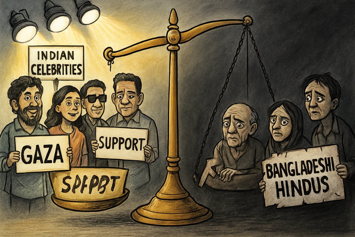 Pradhan_On_Duty's tweet image. More Hindus killed in Bangladesh &amp;amp; Pakistan over 20 years than Muslims in Gaza, but Celebs, liberals &amp;amp; media mourn Gaza while ignoring atrocities against Bangladeshi Hindus. Where’s the equal outrage? Selective empathy fuels division. #StandForAll #EqualJustice #BangladeshCrisis