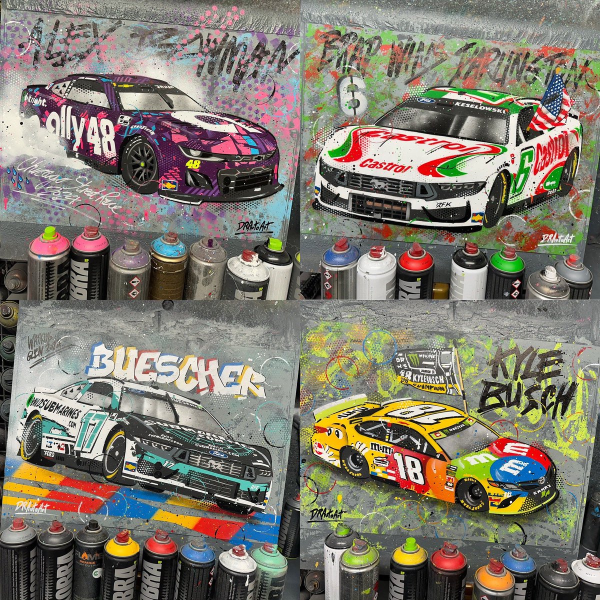 DRAutoart's tweet photo. Will get a new winner tonight? These guys are in need of a win to get in the playoffs. Bowman should be in if we don’t get a new winner. Who’s getting the win at Daytona?
#drautoart
.
#nascar #nascart #nascarcupseries #alexbowman #bradkeselowski #chrisbuescher #kylebusch https://t.co/YUym1a7zHQ