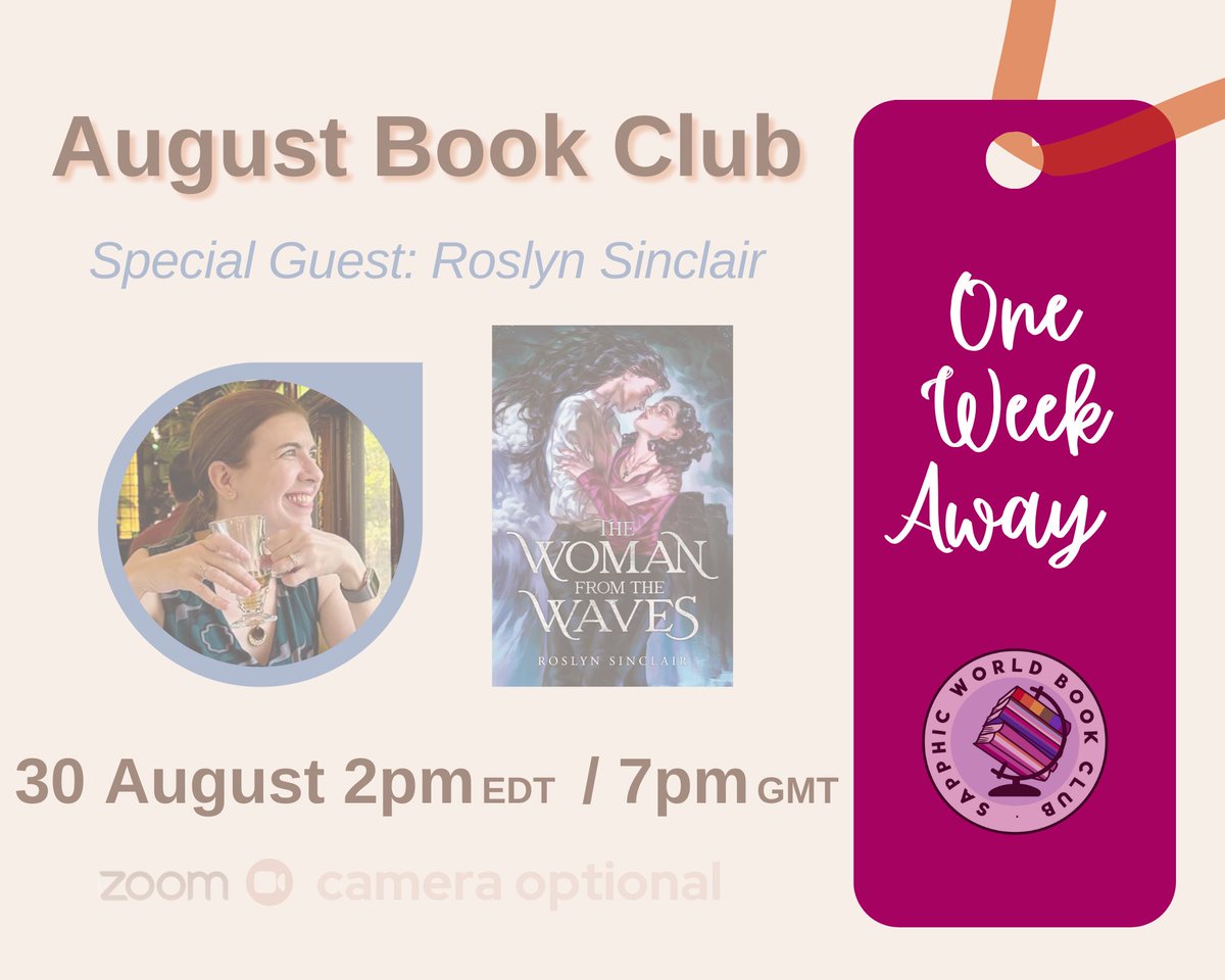 🎉ONE WEEK TO GO!🎉

Only one week to go before we delve into Scottish mythology &amp; awesomeness with the phenomenal <a href="/WritingRoslyn/">Roslyn Sinclair (@WritingRoslyn on Bluesky)🖊️ 📖</a>!🏴󠁧󠁢󠁳󠁣󠁴󠁿
Join us for our epic #BookClub &amp; Q&amp;A event NEXT SATURDAY, 08/30 at 2pm (EDT)!🌊

Don't miss out!🤩
👇Sign up NOW!👇
forms.gle/Rj3xeeQDzF8H3e…