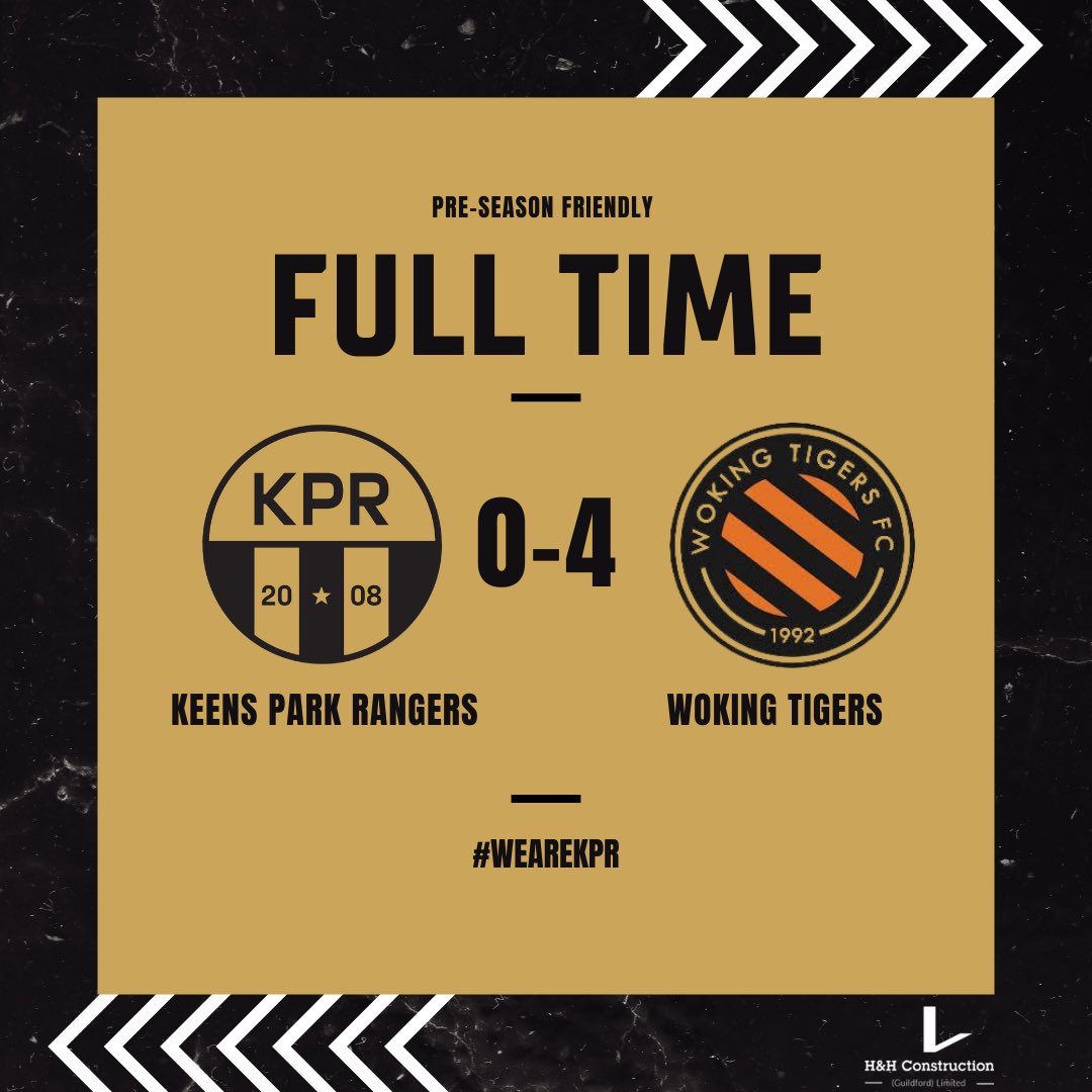 Keens Park Rangers FC (@keensparkfc) on Twitter photo Good run out for the boys today, unfortunate to not get the win but a good game for the reserve team today. We wish <a href="/WokingTigers/">Woking Tigers</a> best of luck in the upcoming season.
#WeAreKPR #surreyfootball Good run out for the boys today, unfortunate to not get the win but a good game for the reserve team today. We wish <a href="/WokingTigers/">Woking Tigers</a> best of luck in the upcoming season.
#WeAreKPR #surreyfootball