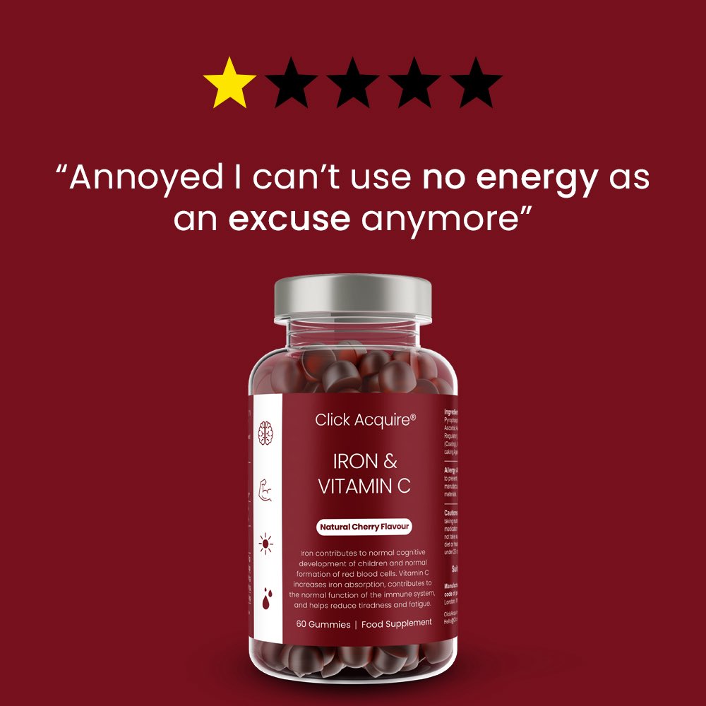 ClickAcquire's tweet image. When your supplements work too well and suddenly ‘no energy’ isn’t a valid excuse anymore. 😂💪