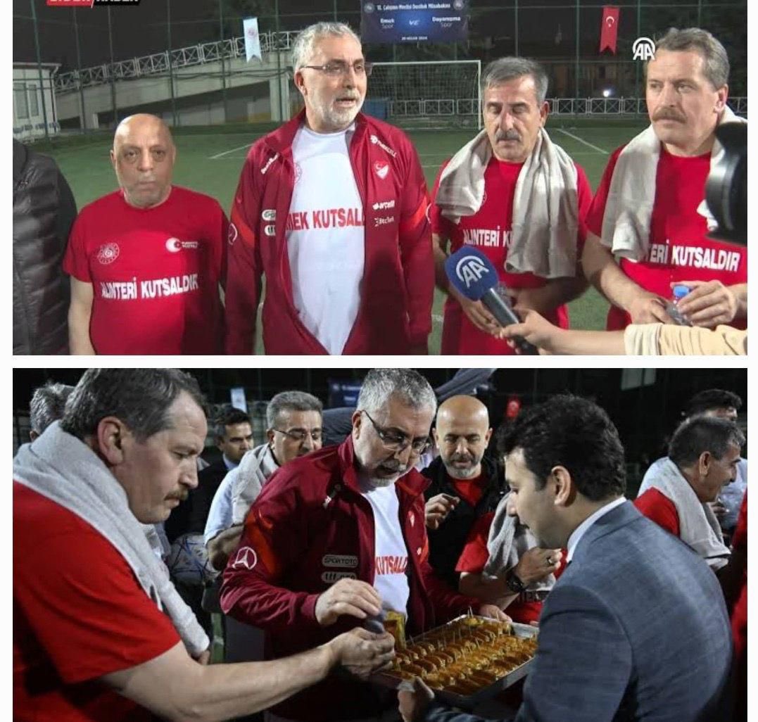 Haliniz ,gerçekliğiniz bu memur ve memur emeklilerini düşüneceğimize top oynayıp baklava yiyin patronunuzla 
Bizler mücadeleye devam edeceğiz.
İnsanca yaşayacak ücretler almak için 
YAZIKLAR OLSUN…<a href="/kamuiskonf/">Birleşik Kamu-İş Konfederasyonu</a> <a href="/egitimis/">Eğitim-İş</a> <a href="/genelsaglikis/">Genel Sağlık-İş Genel Merkez</a> <a href="/MemurSenKonf/">Memur-Sen</a> <a href="/Kamu_Sen/">Türkiye Kamu-Sen</a> <a href="/tum_yerelsen/">Tüm Yerel Sen</a>