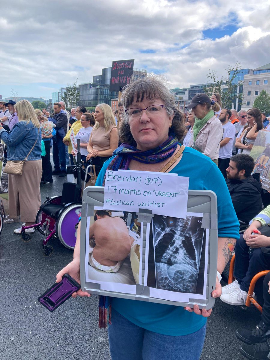 AddressingLife's tweet image. Home now. The traveling &amp;amp; walking was hard, but for Brendan, Harvey, &amp;amp; all the children waiting or who suffered waiting, it was worth it! May this lead to change, FINALLY! #JusticeForHarvey #Scoliosis @ProfoundIreland 

PS: It was wonderful to see old friends &amp;amp; meet new ones💜