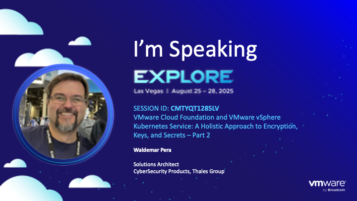 WaldemarPera's tweet photo. @VMware (by @Broadcom) - #VMwareExplore - Last call!!!
There is still room in my two sessions: #CMTYQT1284LV & #CMTYQT1285LV
#vExpert #vExpertVCF #vExpertSecurity #vExpertPRO @VMwareExplore @VMwareVCF https://t.co/GXuqJGhcyi