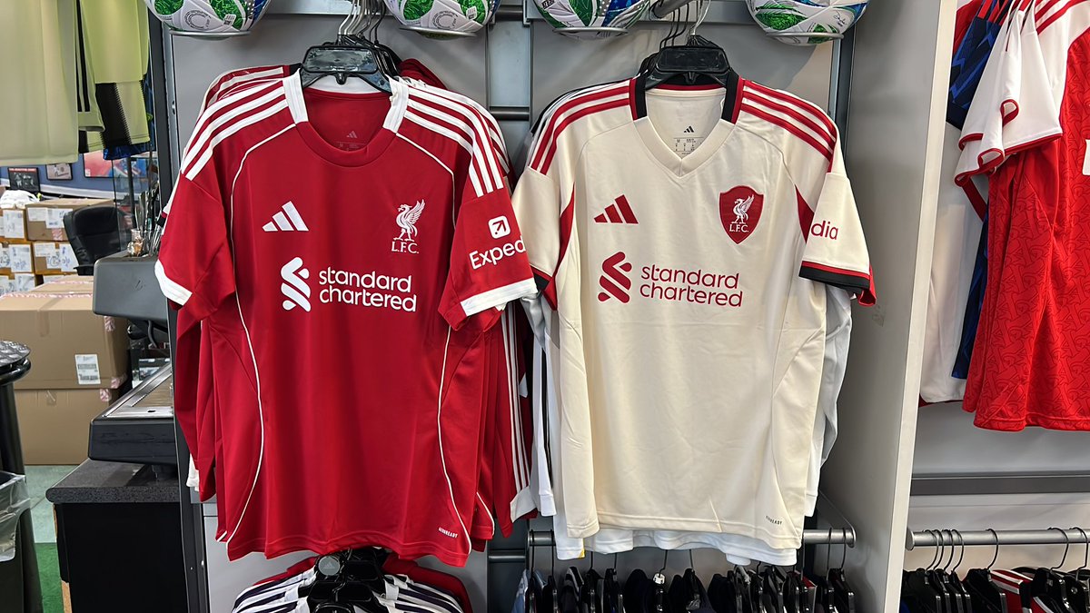 New Liverpool Jerseys 2025/26 by Adidas Latest Arrival! Visit Us in Store Today! Questions? Call 604-299-1721 #liverpool #LFC #anfield #vancouver #soccer #BC #football #epl