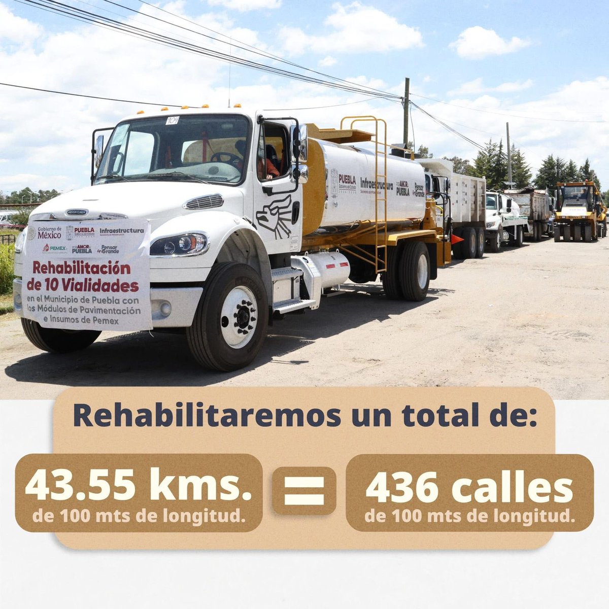 🚧💪 En Puebla rehabilitamos más calles que nunca.
Gracias al apoyo de PEMEX y al uso de módulos de pavimentación, logramos un ahorro del 69% en cada metro de asfalto, lo que nos permite avanzar con más obras y beneficiar a más familias poblanas.

Seguimos trabajando para que