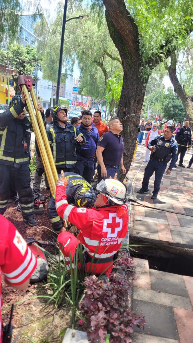 CAE mujer a SOCAVÓN de 3m de PROFUNDIDAD en #CiudadSegura!

*Caminaba por camellón de Av Talismán y Eduardo Molina cuando se ABRIÓ la TIERRA

*Ya es ATENDIDA y RESCATADA x equipos de EMERGENCIA; PRECAUCIÓN en la zona!