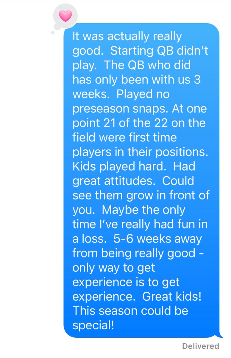 A buddy text me about the game.  Below was my response.   There is something very special about this group!  A blessing to coach and excited about their future development!!!   ISI