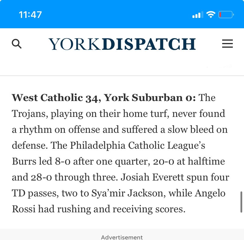 Josiah โJoJoโ Everett (@jojoeverett4) on Twitter photo Thank you to <a href="/TKendziora37/">Thomas Kendziora</a> for
the mention in the article about last game! <a href="/QBHitList/">QBHitList.com</a> <a href="/PaFootballNews/">Pennsylvania Football News</a> <a href="/PFCoachTobias/">Coach Tobias #PF</a> <a href="/CoachDrich215/">Coach Don Richardson</a> <a href="/DelHSFootball/">THE Delaware High School Football POD</a> Thank you to <a href="/TKendziora37/">Thomas Kendziora</a> for
the mention in the article about last game! <a href="/QBHitList/">QBHitList.com</a> <a href="/PaFootballNews/">Pennsylvania Football News</a> <a href="/PFCoachTobias/">Coach Tobias #PF</a> <a href="/CoachDrich215/">Coach Don Richardson</a> <a href="/DelHSFootball/">THE Delaware High School Football POD</a>