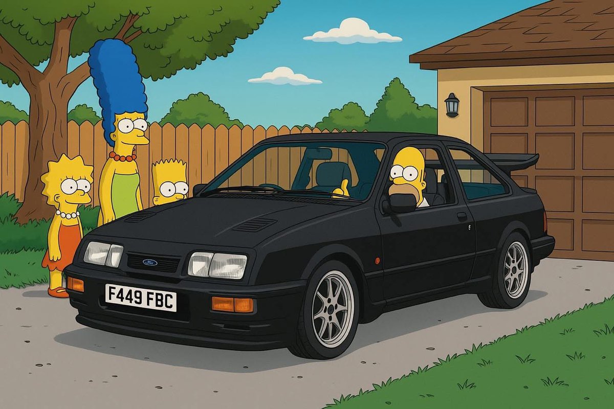 Marge wanted a holiday.
Homer came back with a Cossie instead. 😂💨 Be like Homer 💪

#sierraRScosworth #cossie #midlifeboost #savingsgone #fastfords #retroonly