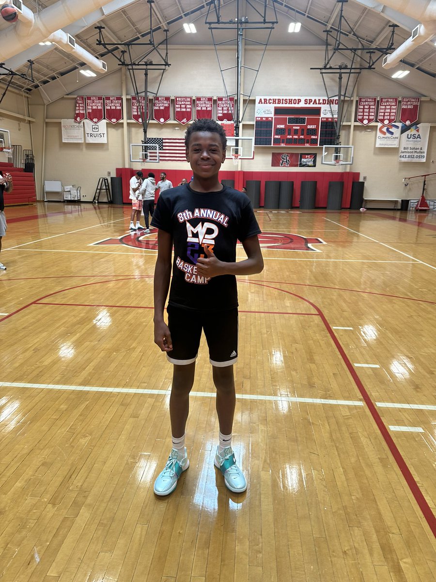 Freshman Caleb Collier at Malcolm Delaney camp