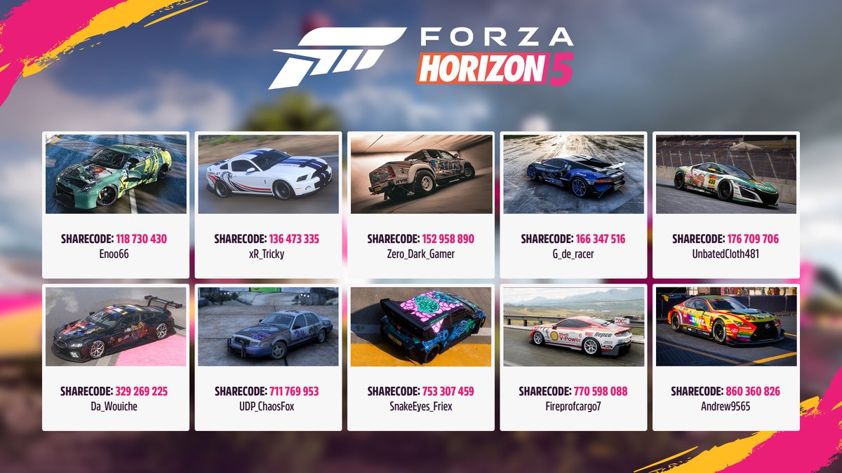 ForzaHorizon's tweet image. Give your favorite car a fresh look with one of these liveries!
Next round of the livery competition now! 👇 
aka.ms/ForzaContests