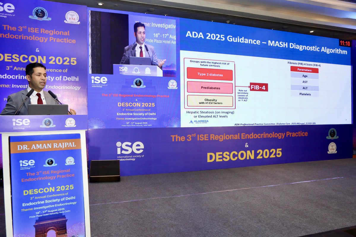 aman1rajpal's tweet image. ✨Full circle moment✨ Growing up in Delhi and now speaking at #DESCON2025 &amp;amp; #ISE2025 means everything! Honored to learn from incredible endocrine faculty from 🇮🇳 and grateful for the chance to contribute. 🙏

Great chat with @drshafikuchay &amp;amp; thanks to the organizing team